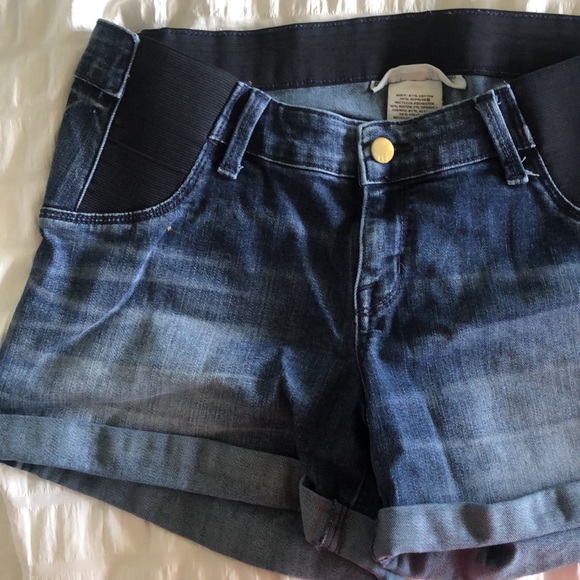 Elastic maternity jean shorts - Picture 3 of 5